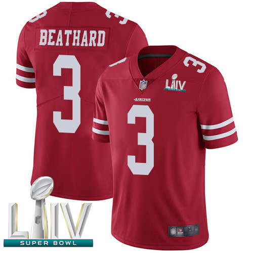 49ers #3 C.J. Beathard Red Team Color Super Bowl LIV Bound Men's Stitched Football Vapor Untouchable Limited Jersey 49ers #3 C.J. Beathard Red Team Color Super Bowl LIV Bound Men's Stitched Football Vapor Untouchable Limited Jersey