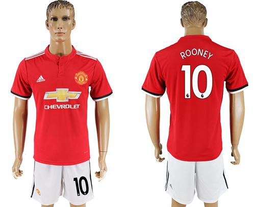 Manchester United #10 Rooney Red Home Soccer Club Jersey Manchester United #10 Rooney Red Home Soccer Club Jersey