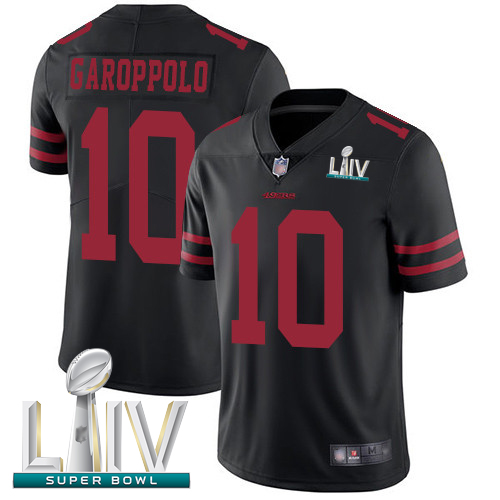 Nike 49ers #10 Jimmy Garoppolo Black Alternate Super Bowl LIV Bound Youth Stitched NFL Vapor Untouchable Limited Jersey