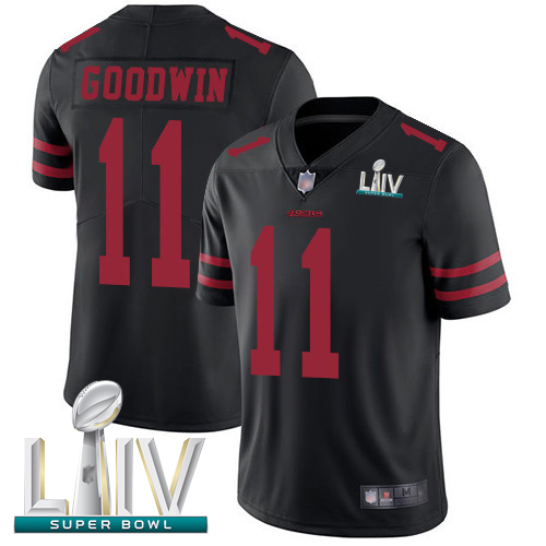 Nike 49ers #11 Marquise Goodwin Black Alternate Super Bowl LIV Bound Youth Stitched NFL Vapor Untouchable Limited Jersey